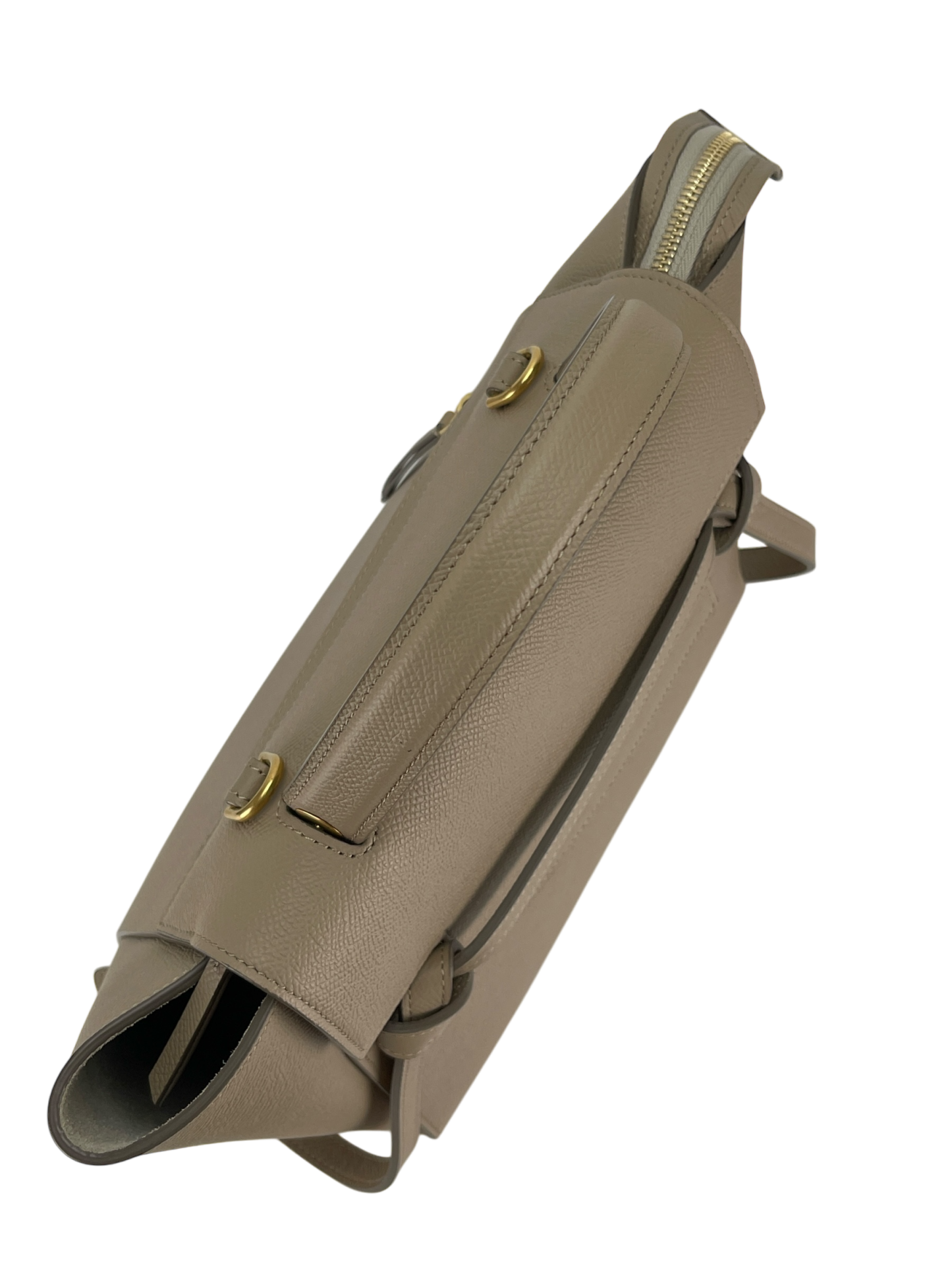 CELINE - Light taupe Mirco Leather 2way Handbag