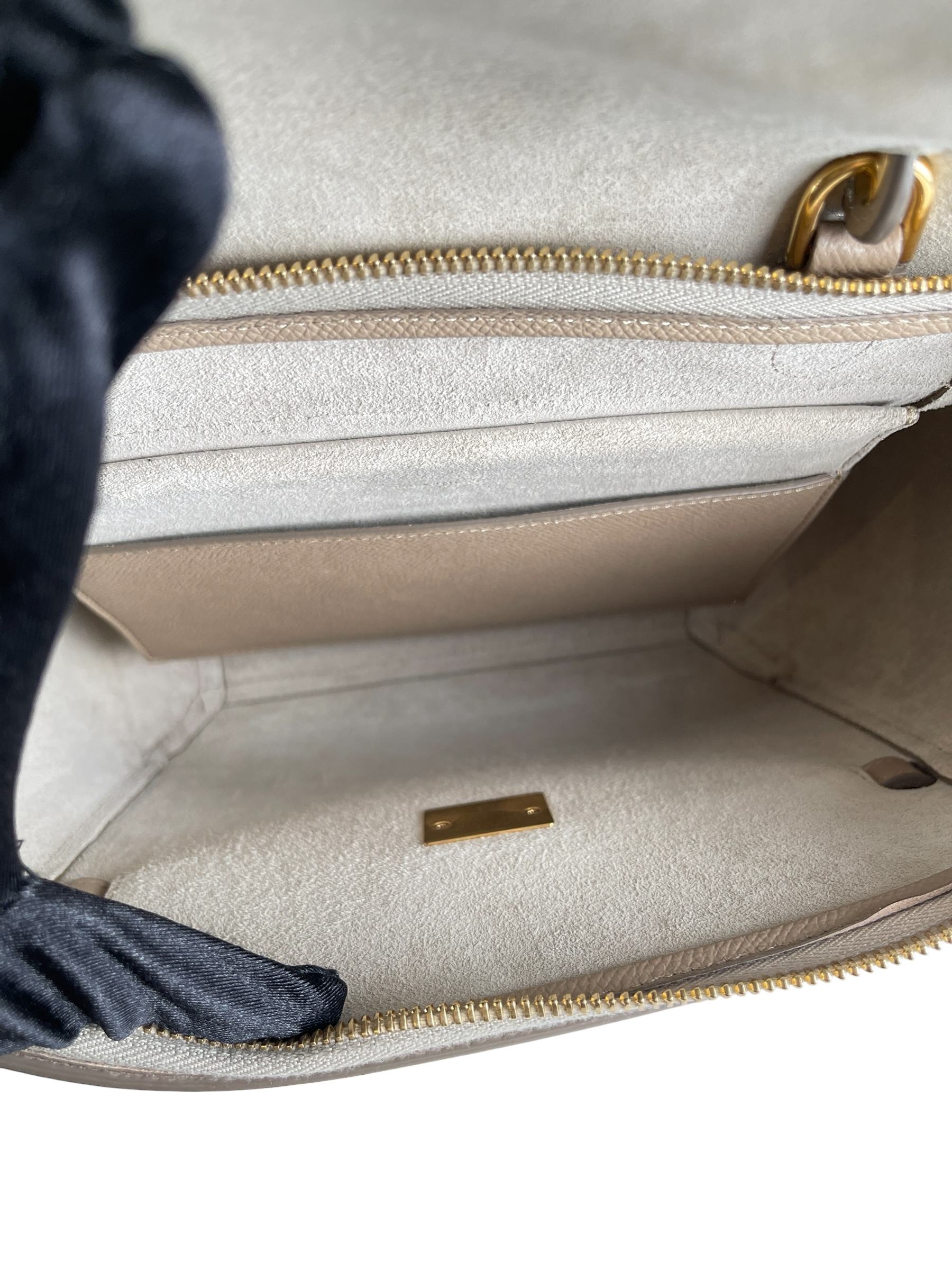 CELINE - Light taupe Mirco Leather 2way Handbag