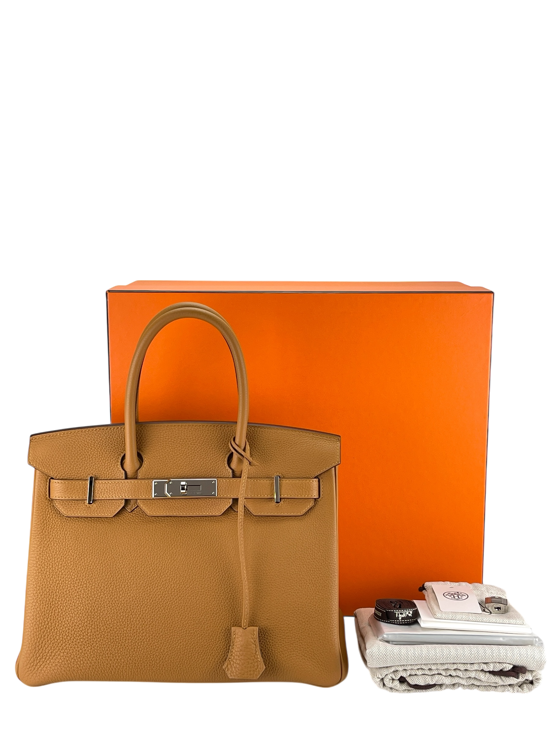 HERMES - Birkin 30 Caremal ×9R Lime Togo Palladium Hardware 