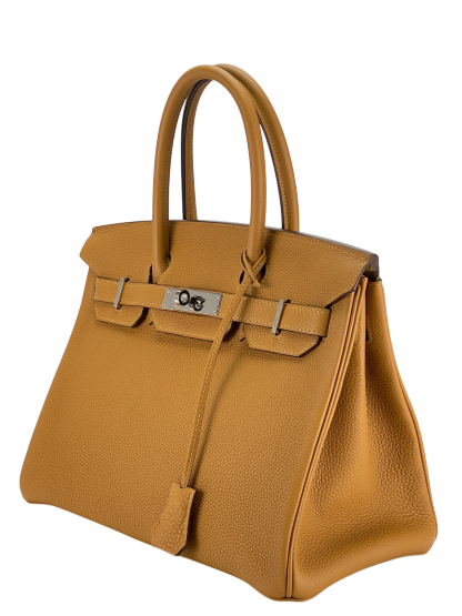 HERMES - Birkin 30 Caremal ×9R Lime Togo Palladium Hardware 