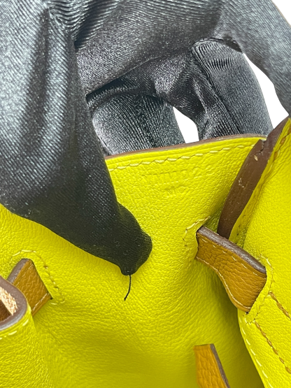 HERMES - Birkin 30 Caremal ×9R Lime Togo Palladium Hardware 