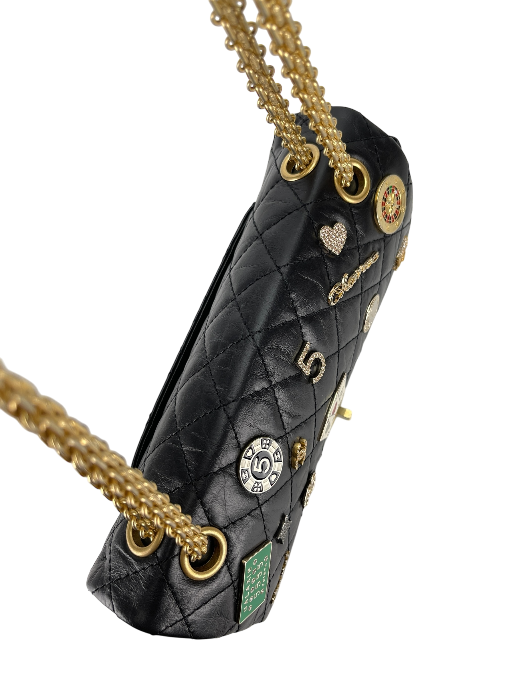 CHANEL - 2.55 Reissue 224 Flap Matelasse Casino Lucky Charm Embroidery 