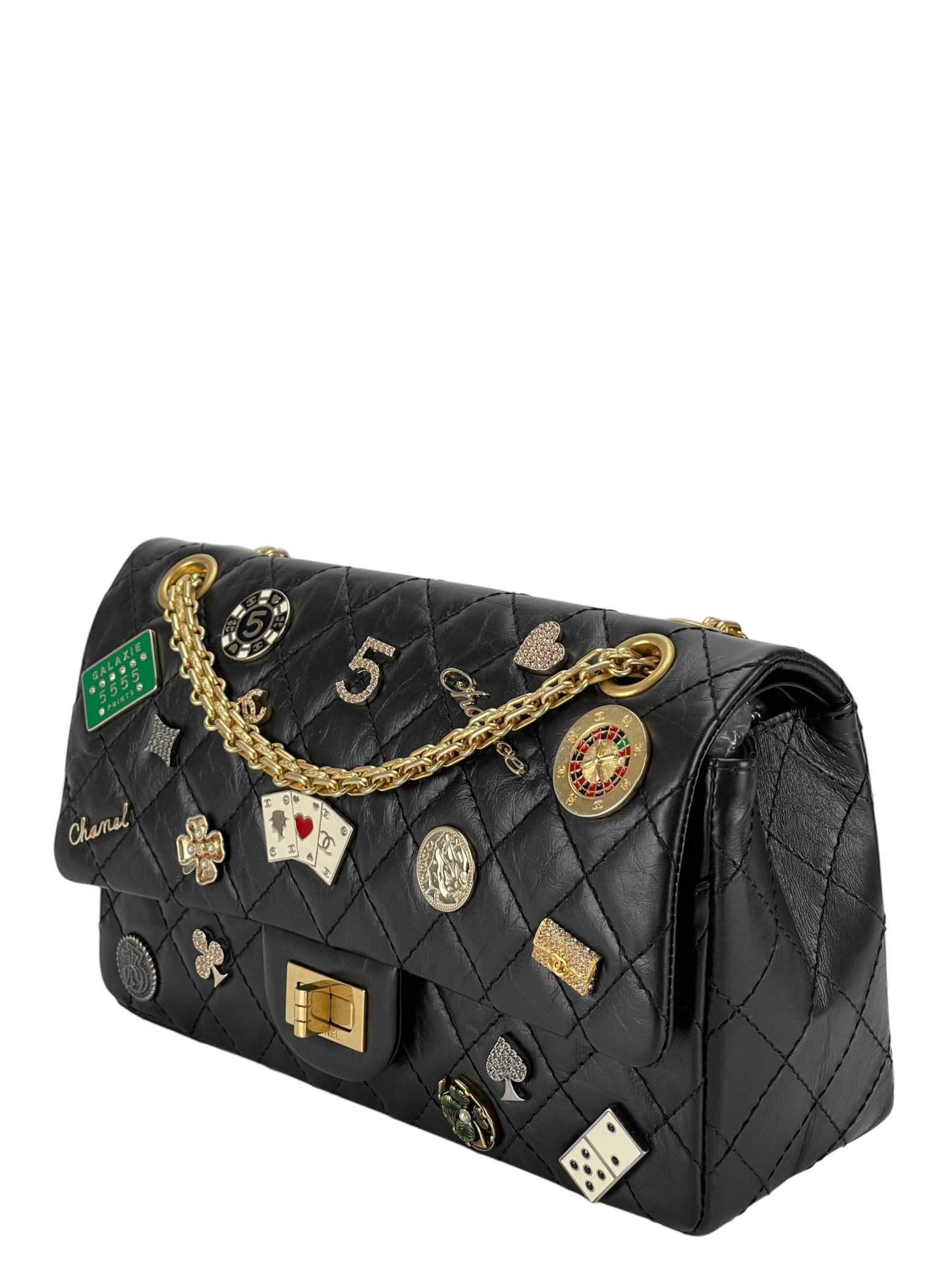 CHANEL - 2.55 Reissue 224 Flap Matelasse Casino Lucky Charm Embroidery 