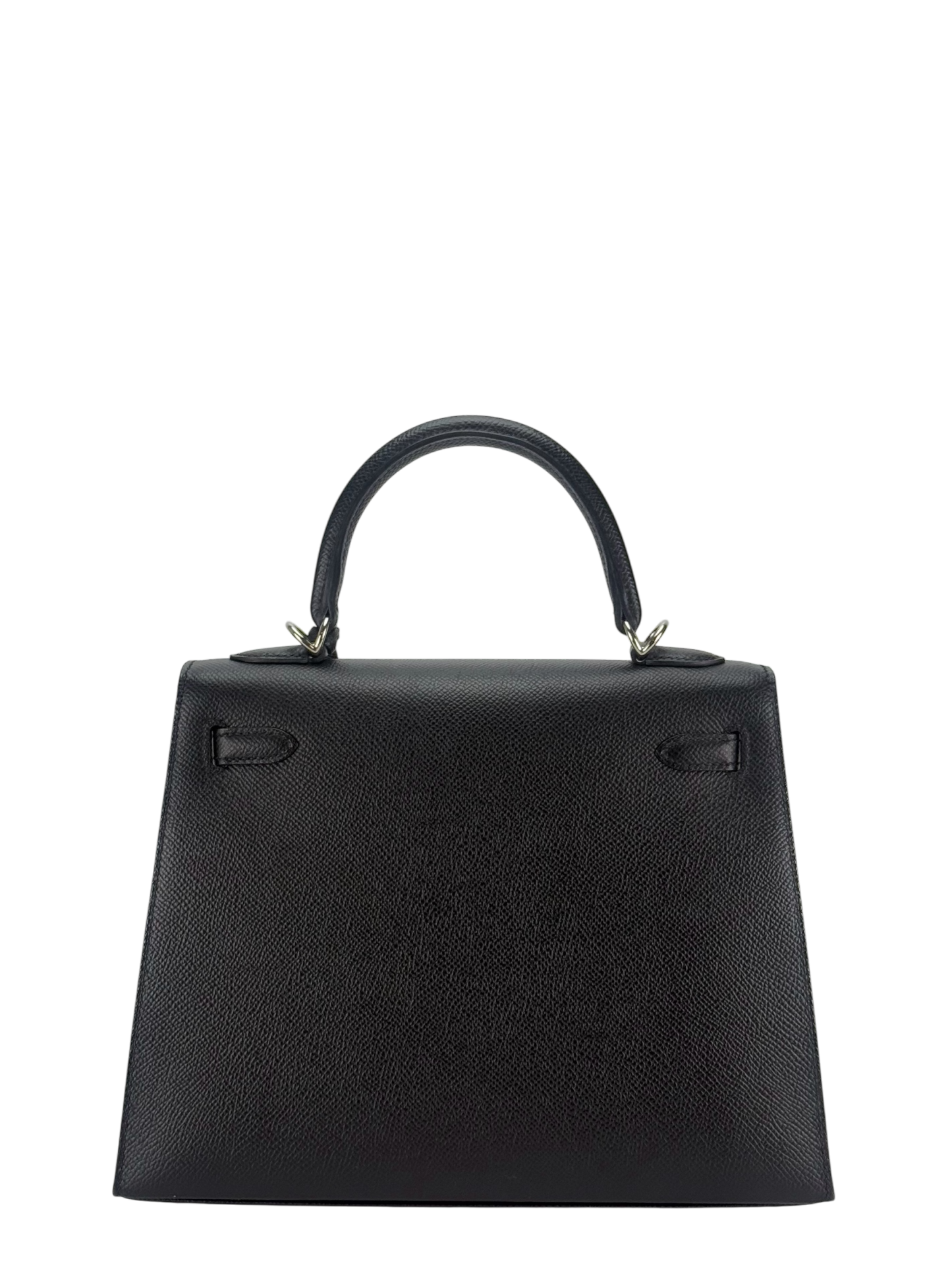 HERMES - Kelly 25 Noir Epsom Palladium Hardware