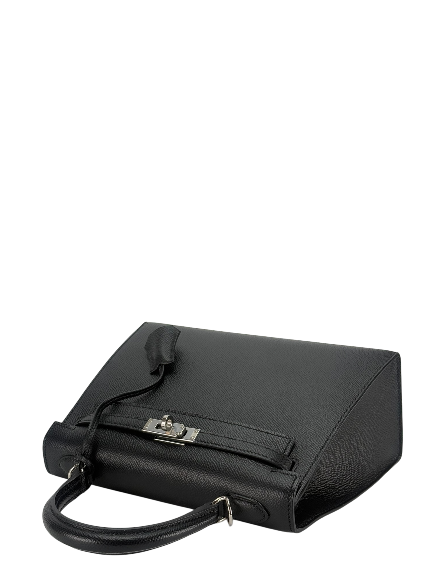 HERMES - Kelly 25 Noir Epsom Palladium Hardware