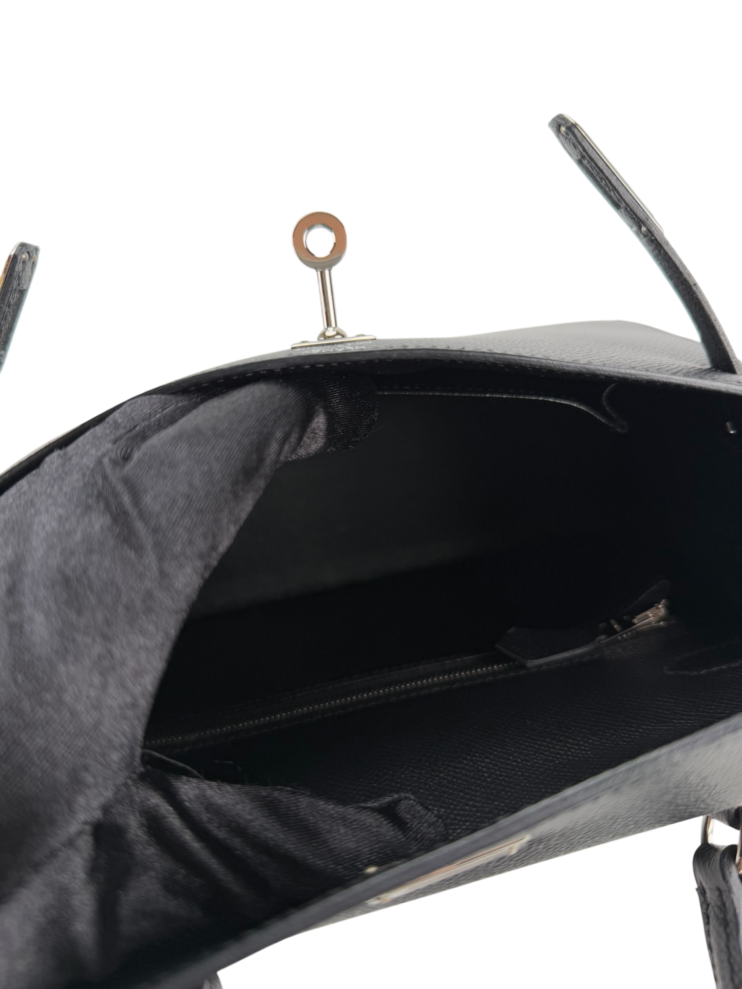HERMES - Kelly 25 Noir Epsom Palladium Hardware