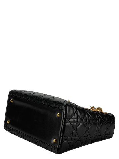CHRISTIAN DIOR -  Leather Black 2way Lady Dior Bag
