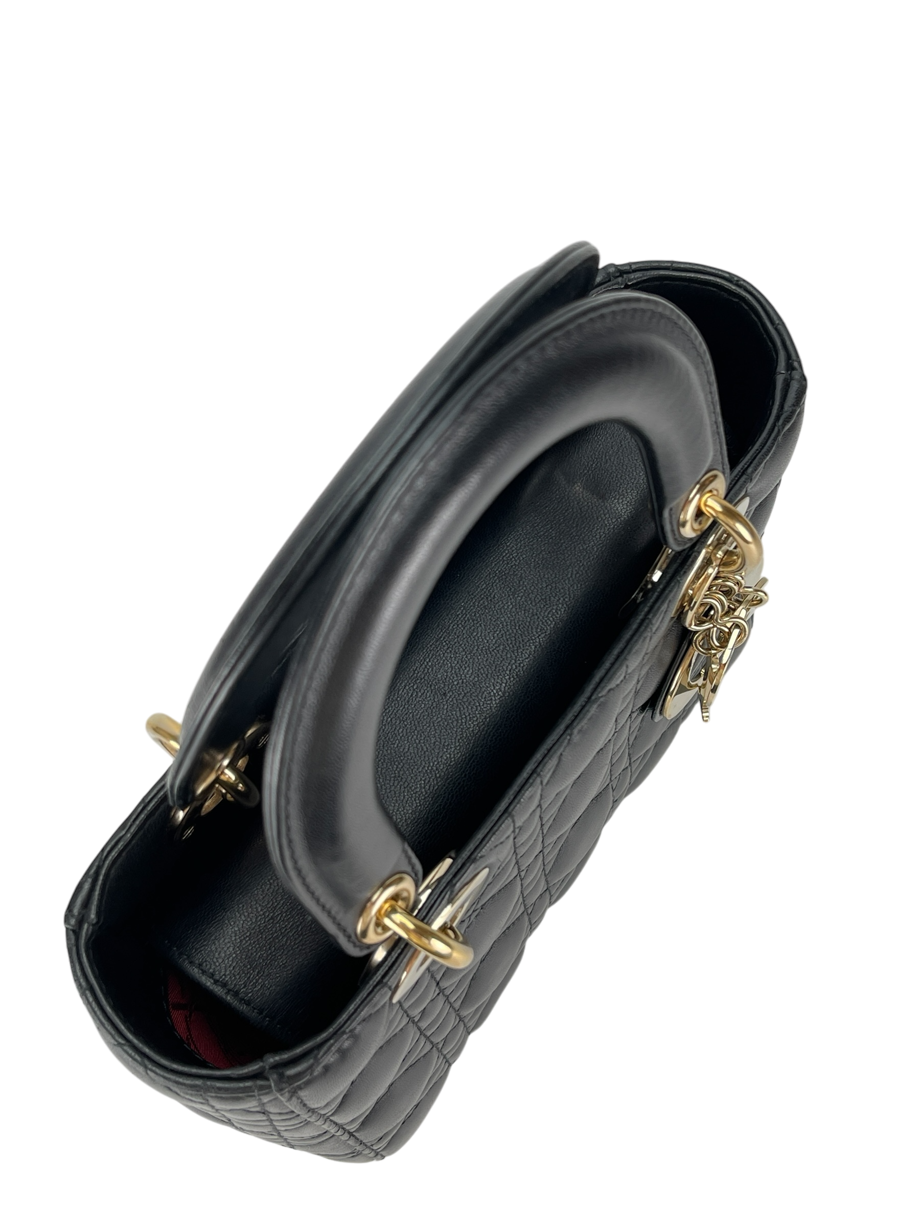 CHRISTIAN DIOR -  Leather Black 2way Lady Dior Bag