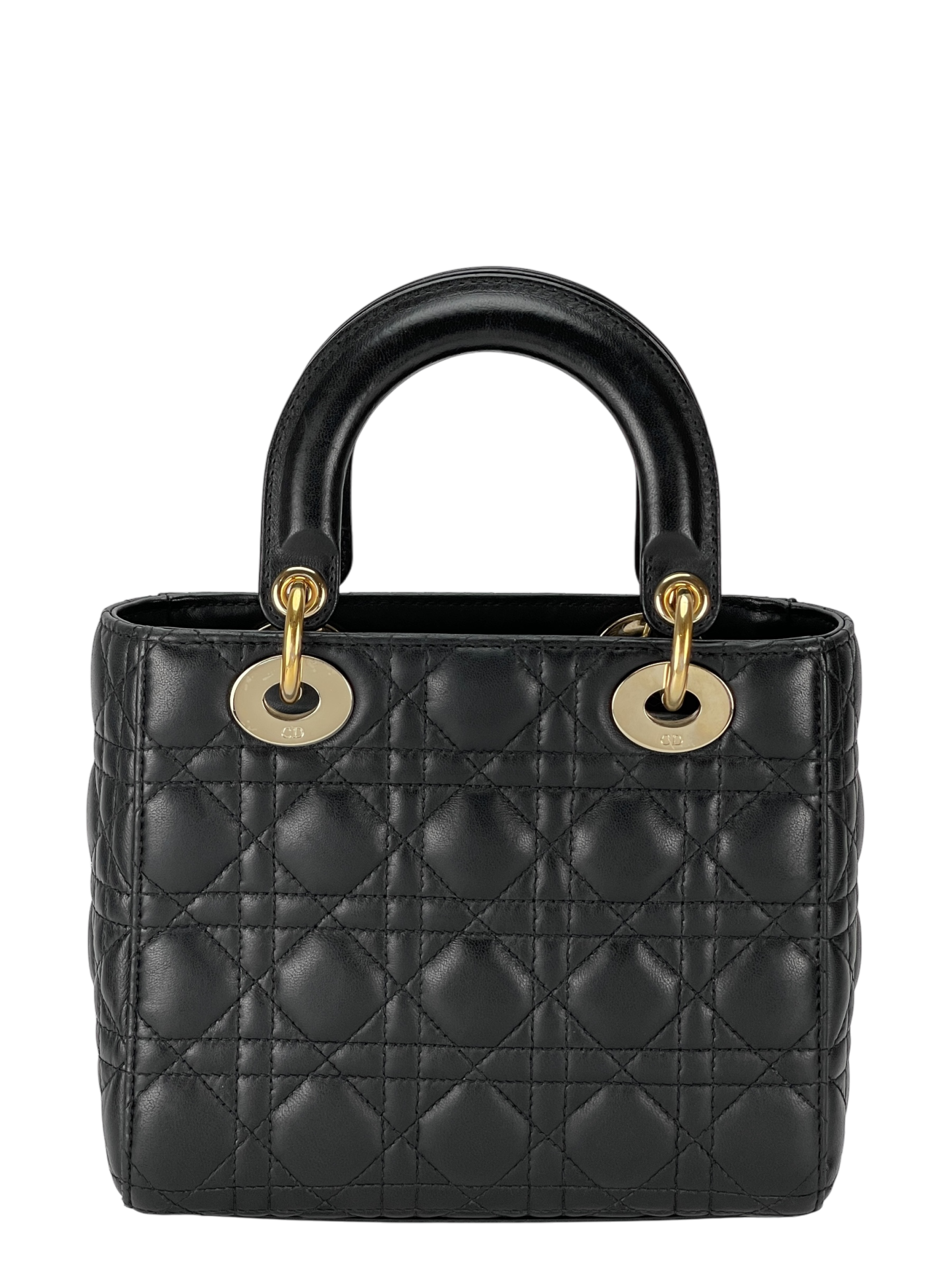 CHRISTIAN DIOR -  Leather Black 2way Lady Dior Bag
