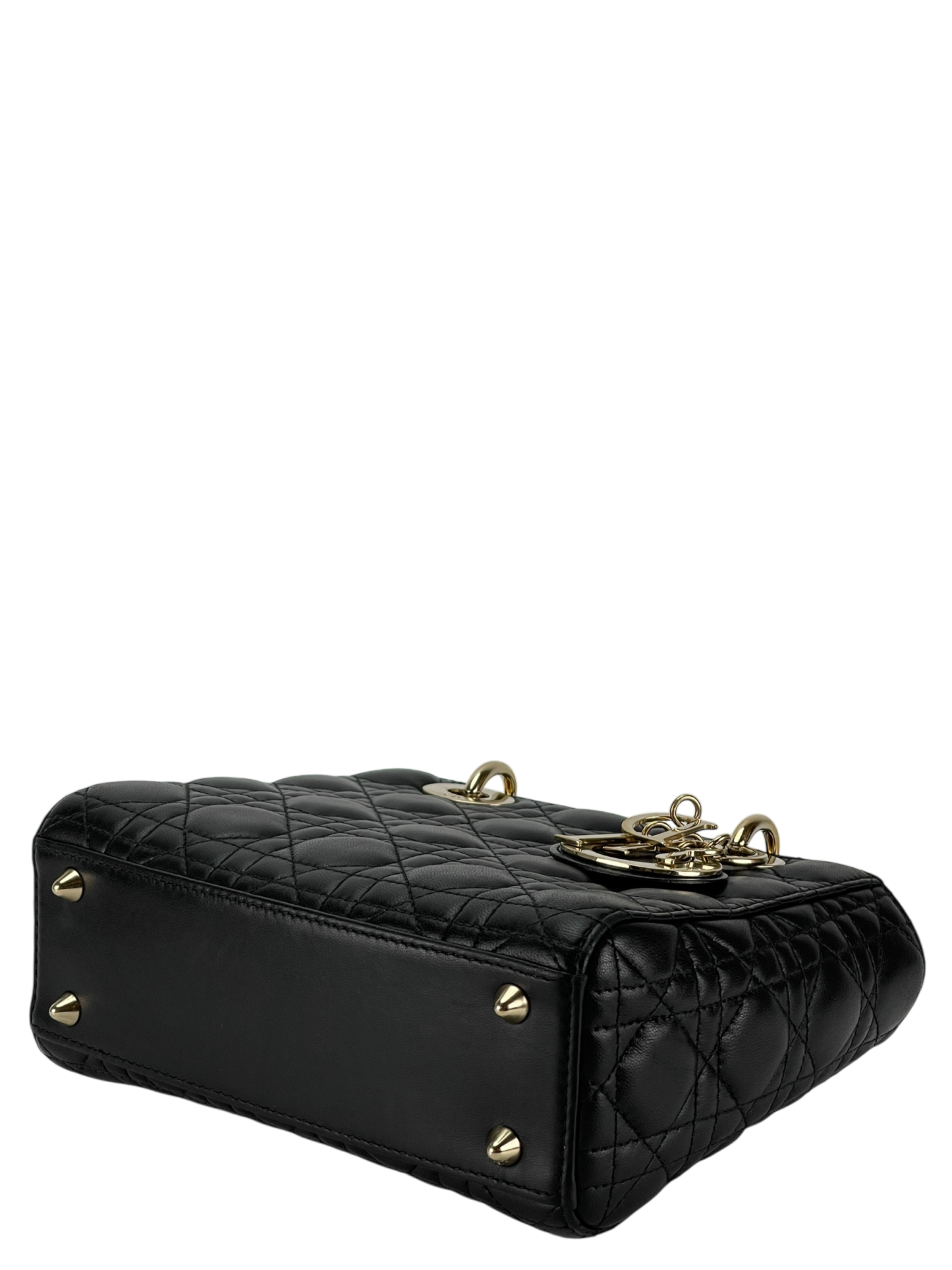 CHRISTIAN DIOR -  Leather Black 2way Lady Dior Bag