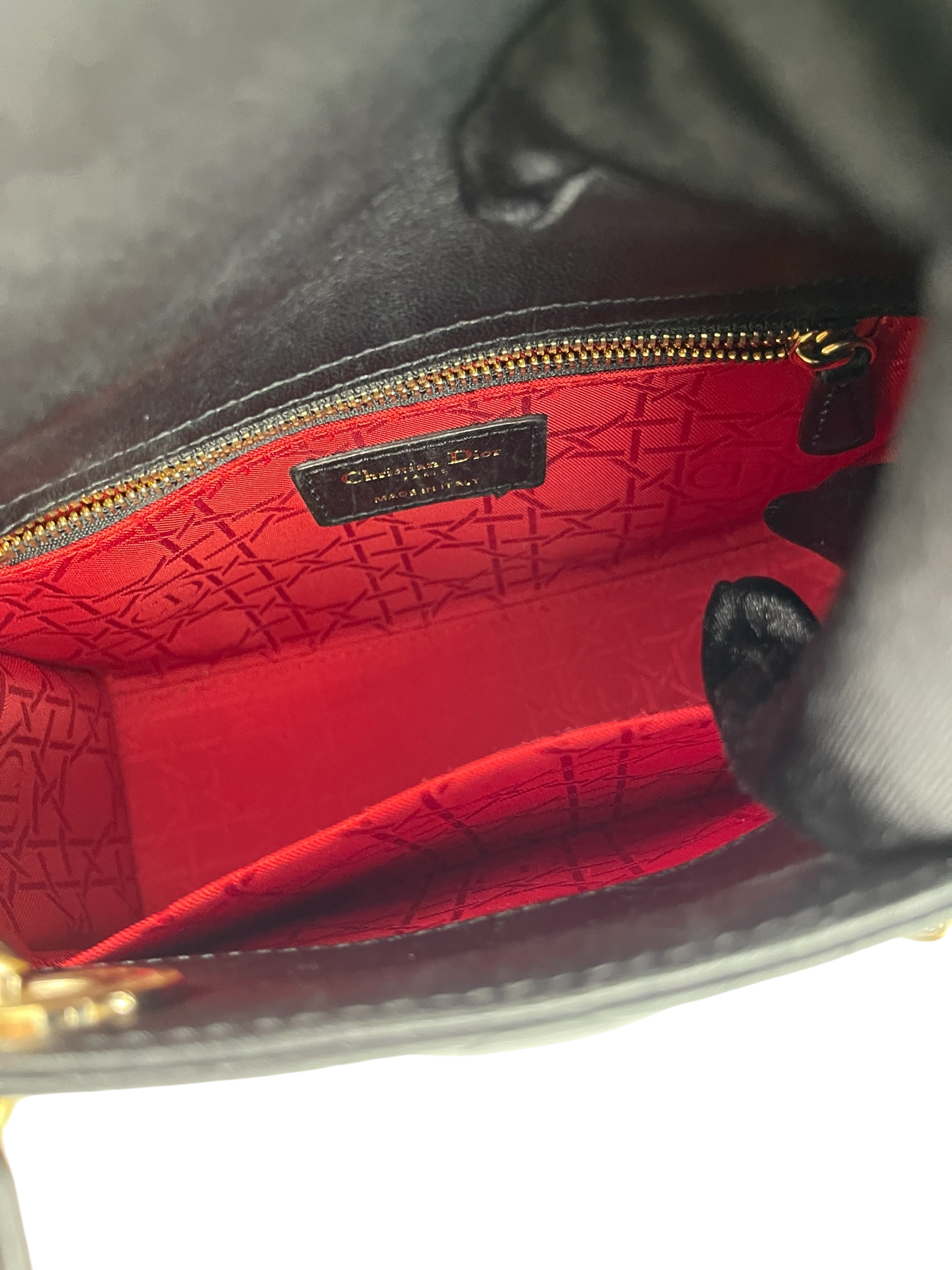 CHRISTIAN DIOR -  Leather Black 2way Lady Dior Bag