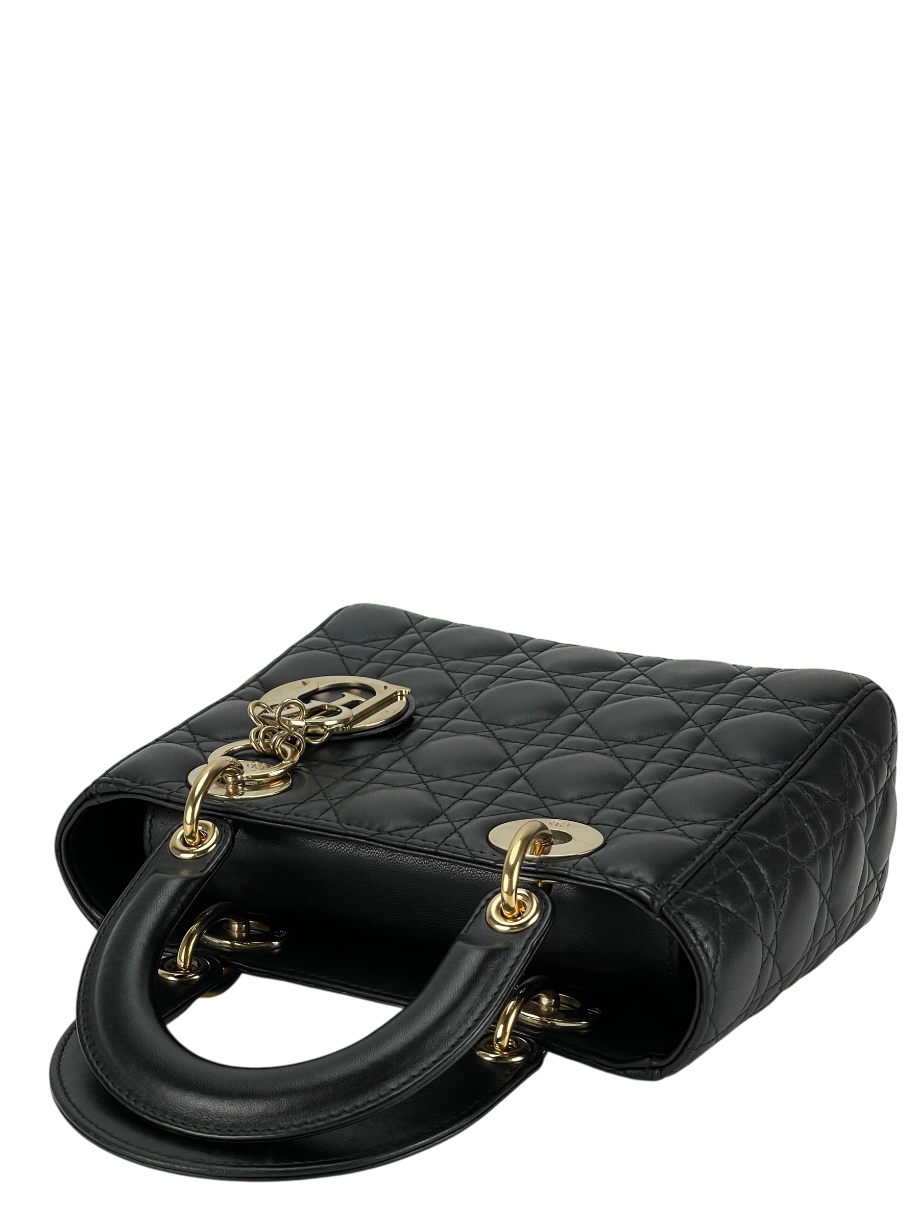 CHRISTIAN DIOR -  Leather Black 2way Lady Dior Bag