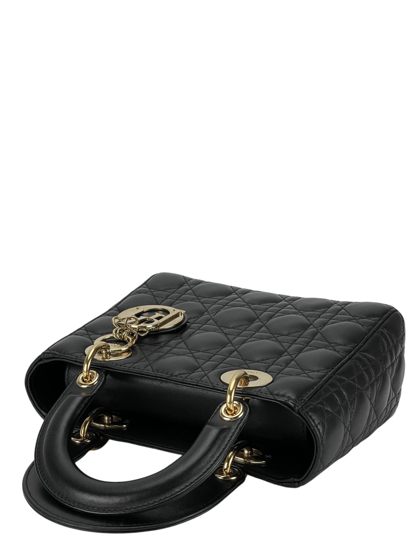 CHRISTIAN DIOR -  Leather Black 2way Lady Dior Bag