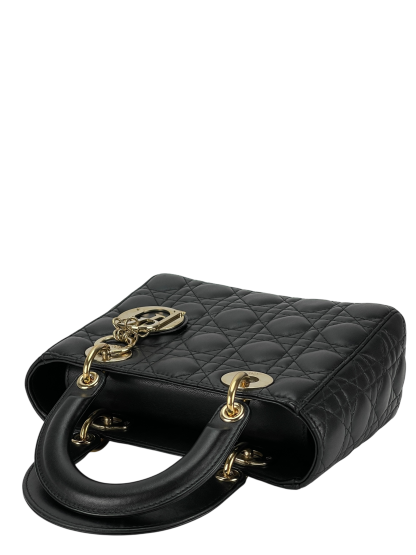 CHRISTIAN DIOR -  Leather Black 2way Lady Dior Bag