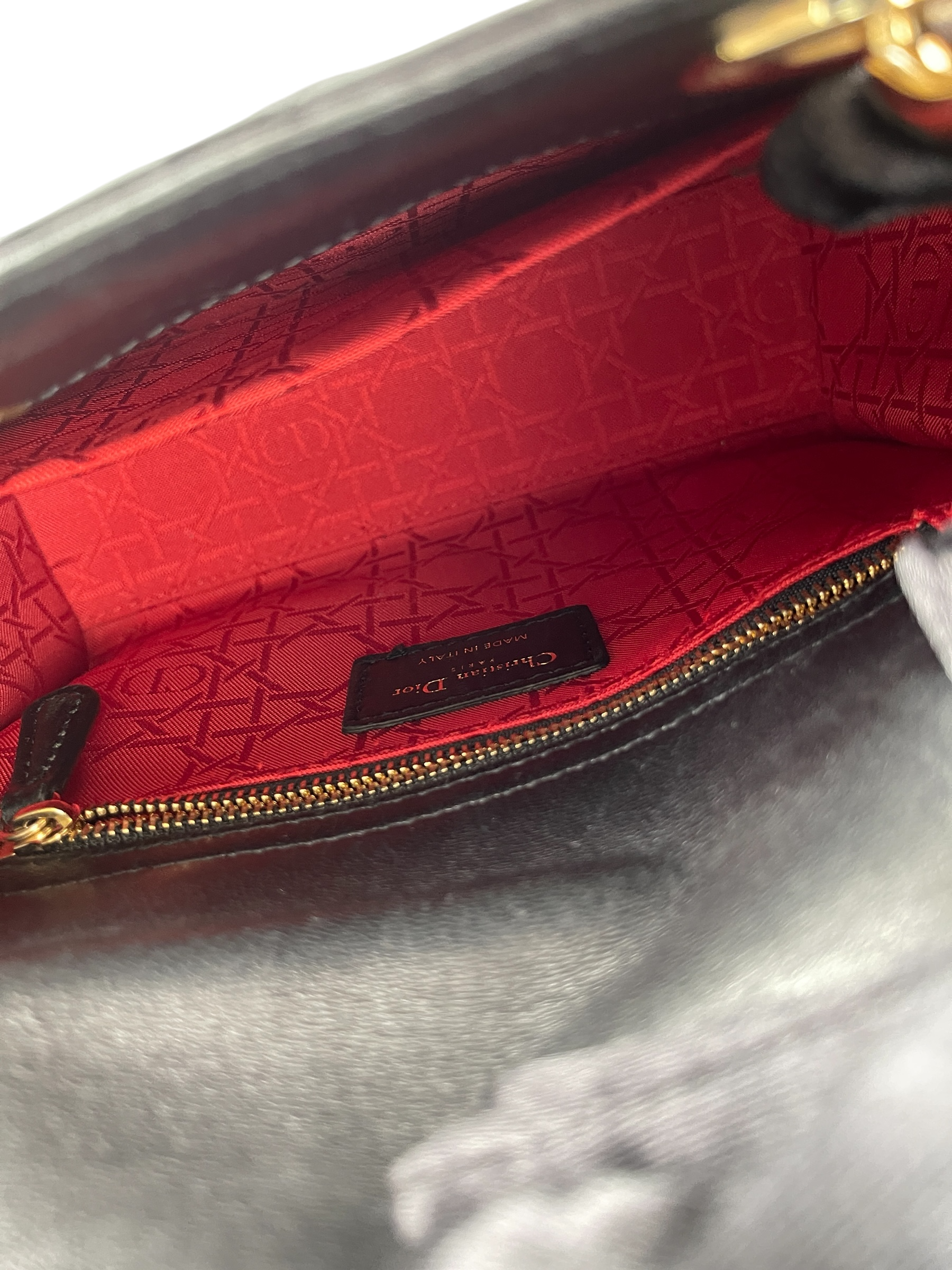 CHRISTIAN DIOR -  Leather Black 2way Lady Dior Bag