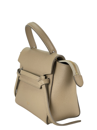 CELINE - MiniLight taupe Mirco Leather 2way Handbag