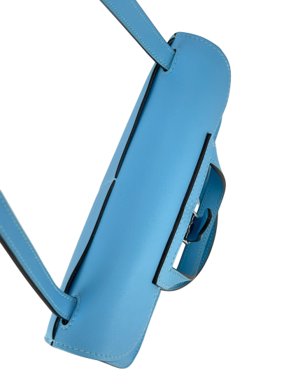 HERMES - Halzan Mini Swift B3 Blue Zanzibar Palladium Hardware