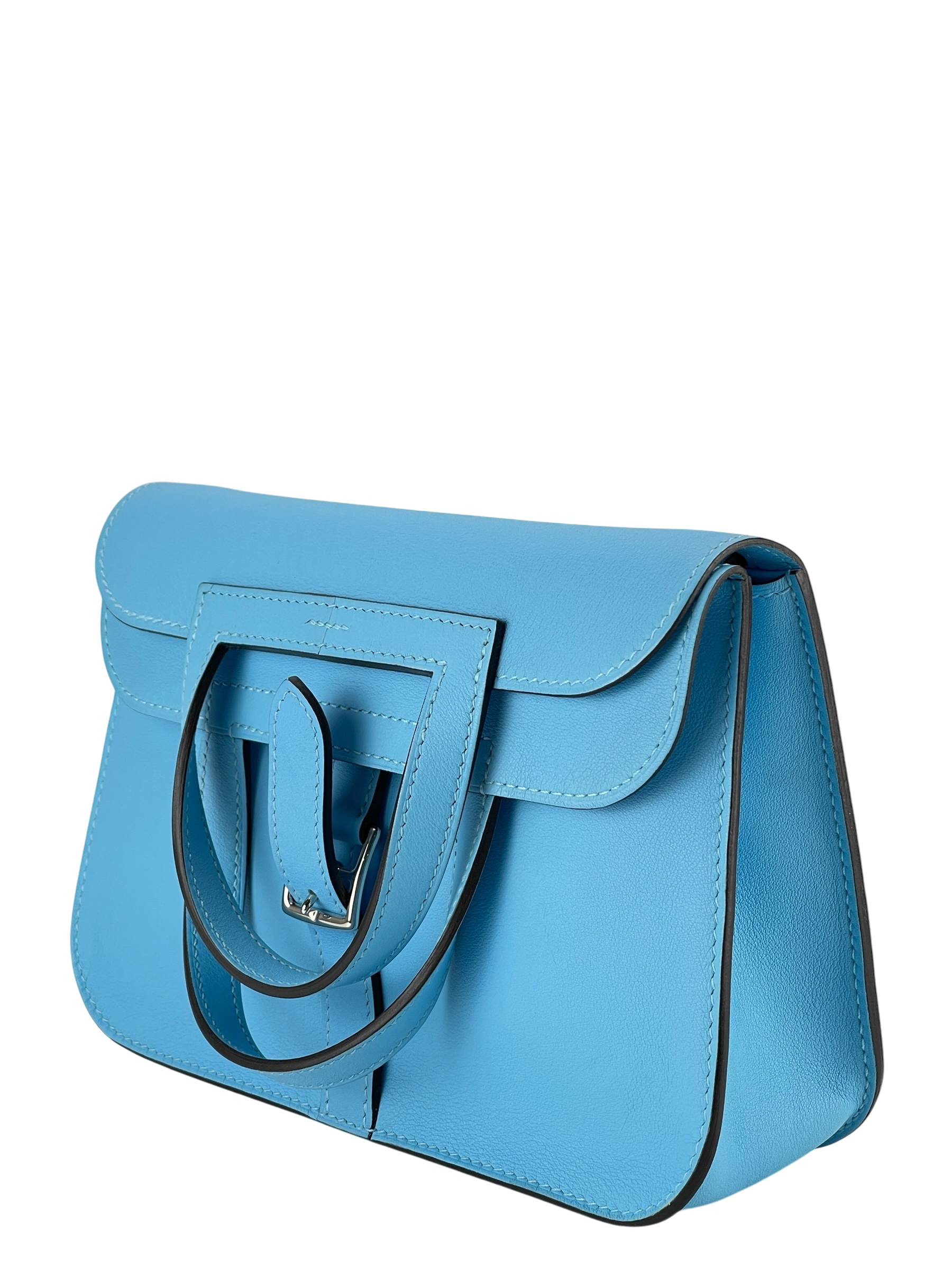 HERMES - Halzan Mini Swift B3 Blue Zanzibar Palladium Hardware