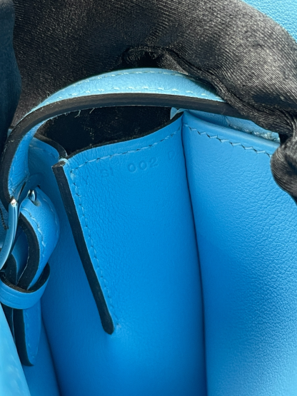 HERMES - Halzan Mini Swift B3 Blue Zanzibar Palladium Hardware