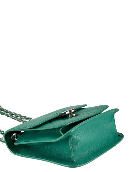 CHANEL - Vivid Green Calfskin Mini CC Box Flap Grained Bag