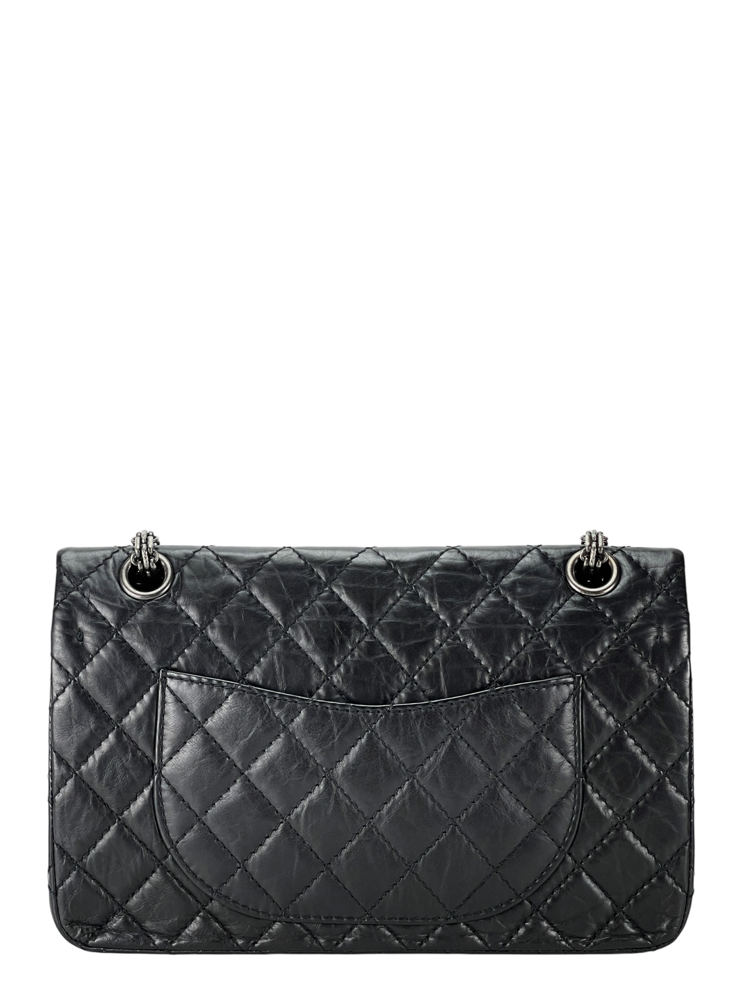 CHANEL - Black Leather 2.55 Reissue Lucky Charms Double Flap Bag