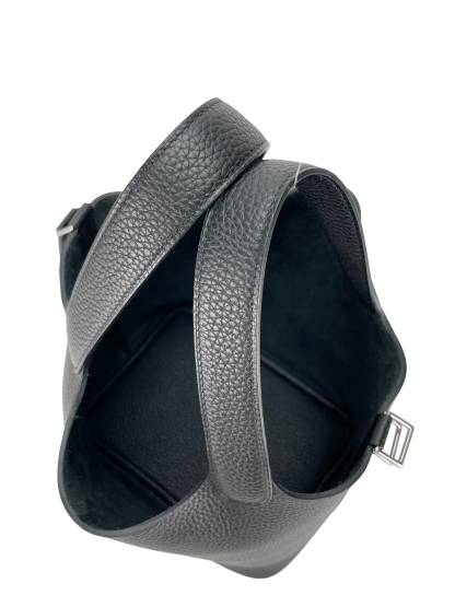 HERMES - Picotin PM Picotin 18 Black Clemence Palladium Hardware