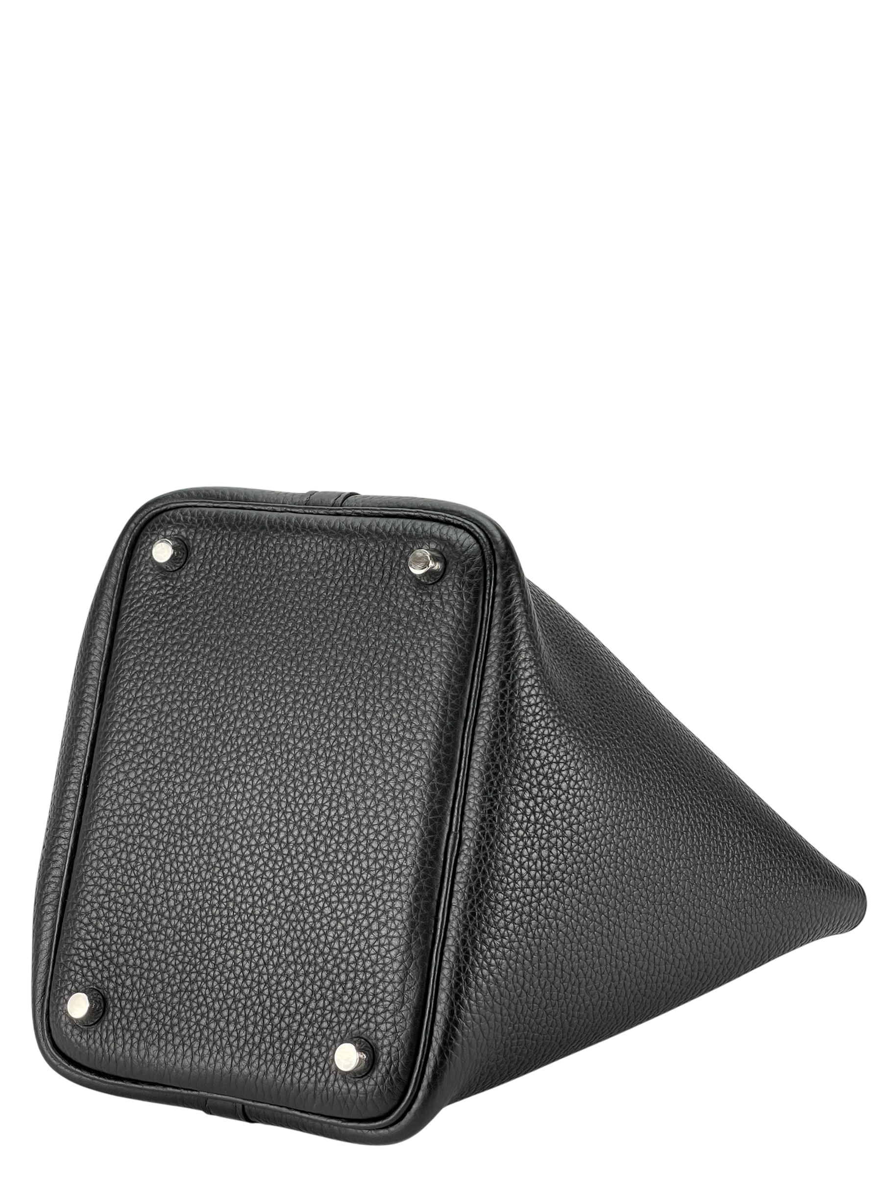 HERMES - Picotin PM Picotin 18 Black Clemence Palladium Hardware