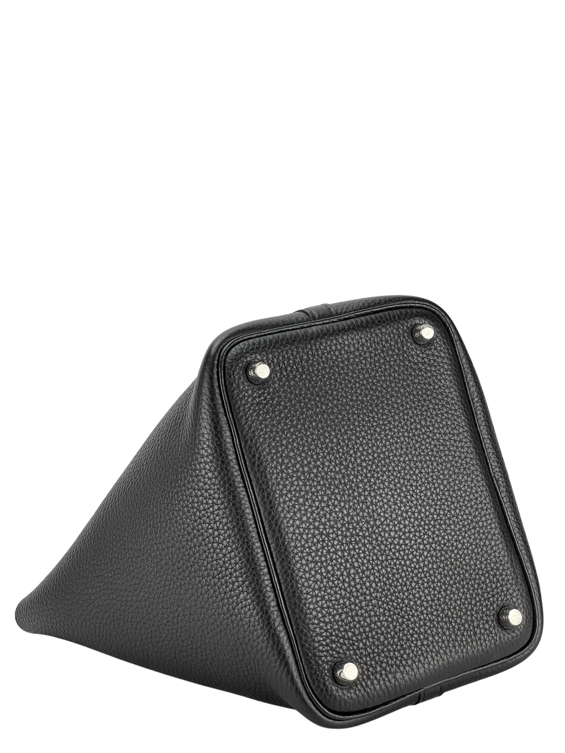 HERMES - Picotin PM Picotin 18 Black Clemence Palladium Hardware