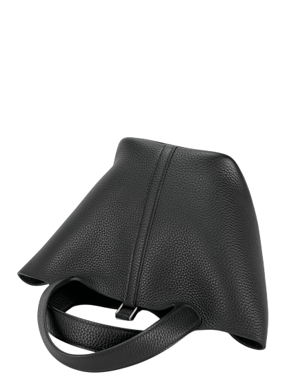 HERMES - Picotin PM Picotin 18 Black Clemence Palladium Hardware