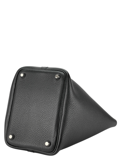 HERMES - Picotin PM Picotin 18 Black Clemence Palladium Hardware