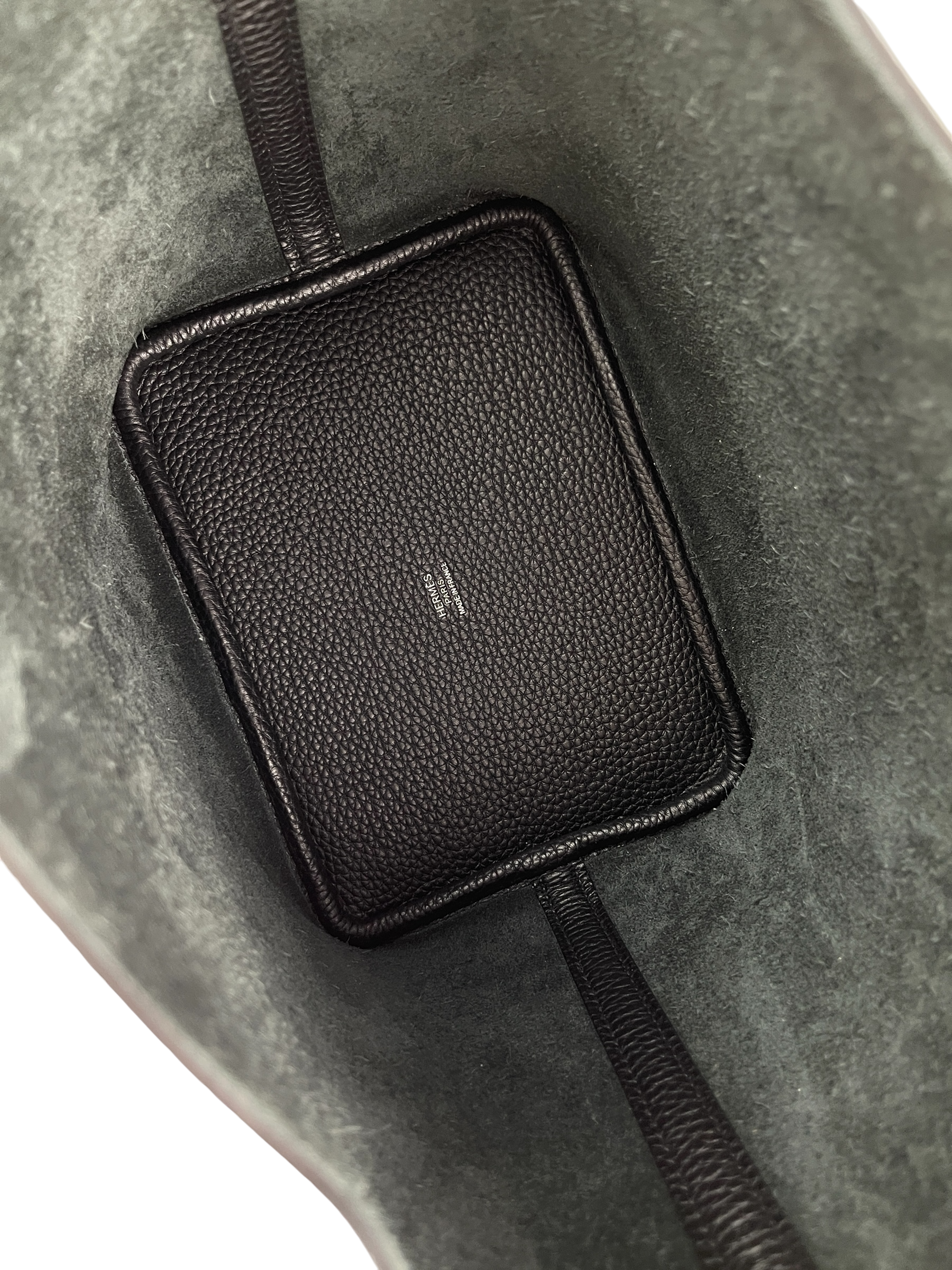 HERMES - Picotin PM Picotin 18 Black Clemence Palladium Hardware