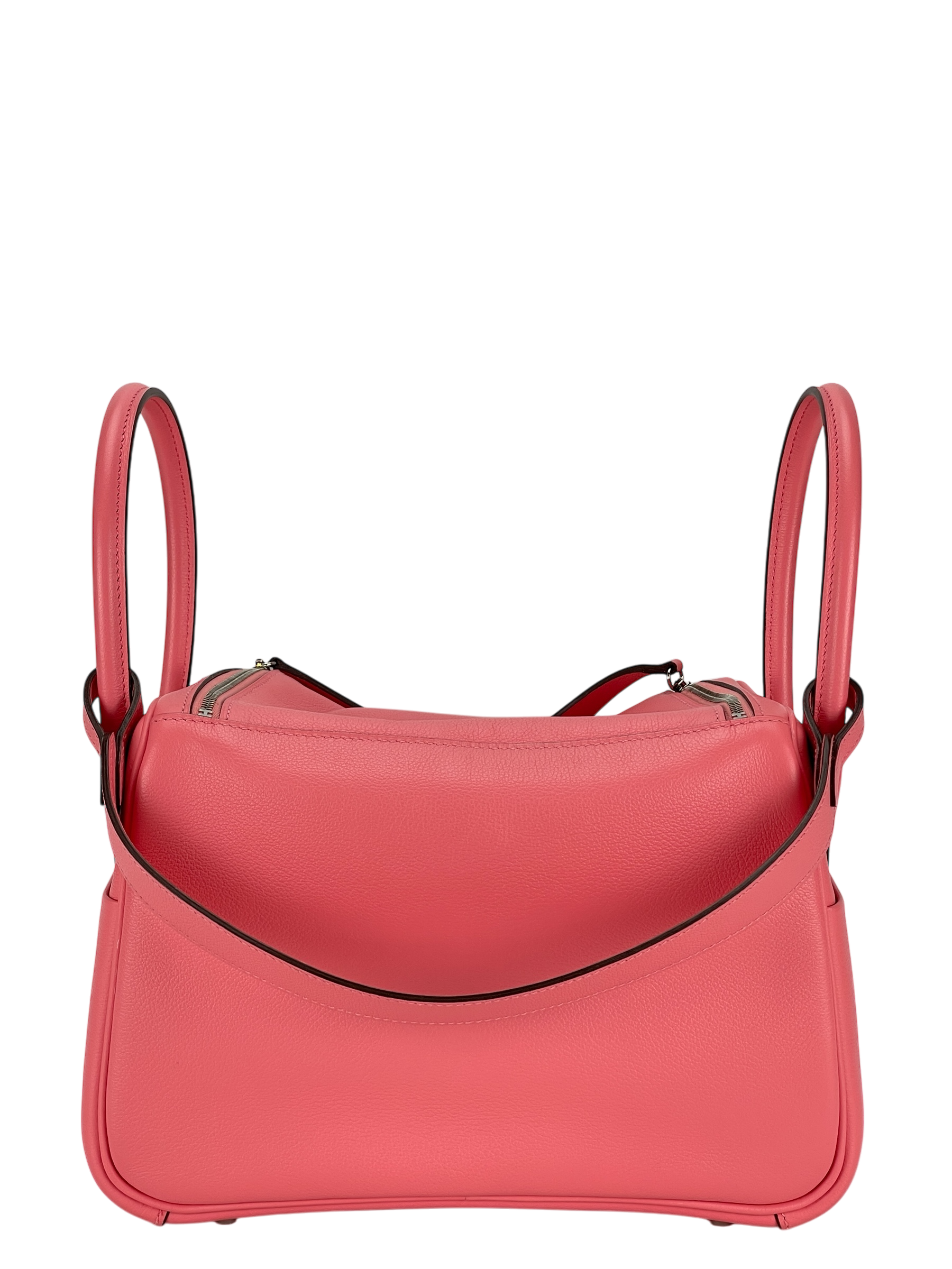 HERMES - Lindy 26 K4 Rose Dete Evercolor Palladium Hardware