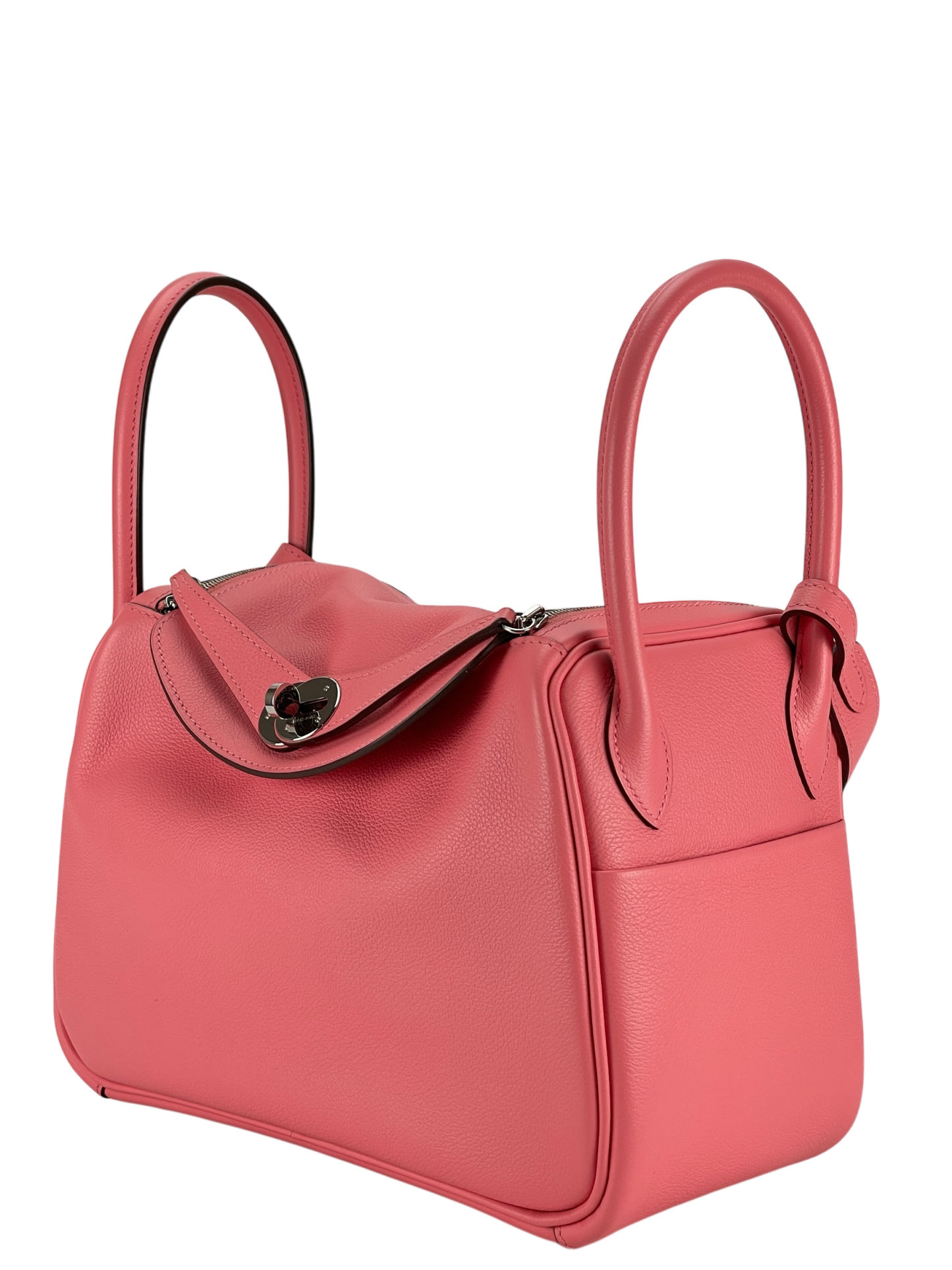 HERMES - Lindy 26 K4 Rose Dete Evercolor Palladium Hardware