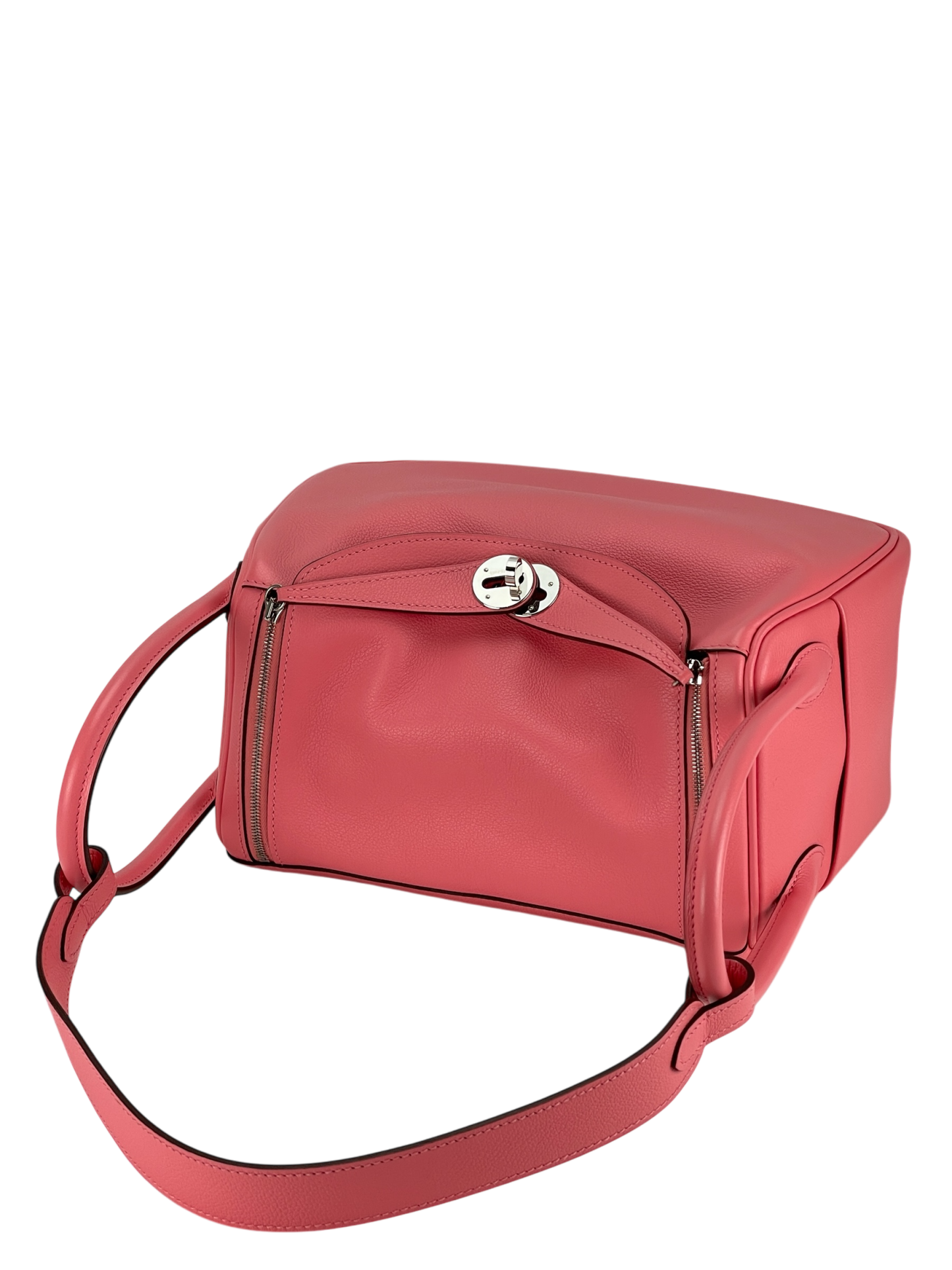 HERMES - Lindy 26 K4 Rose Dete Evercolor Palladium Hardware