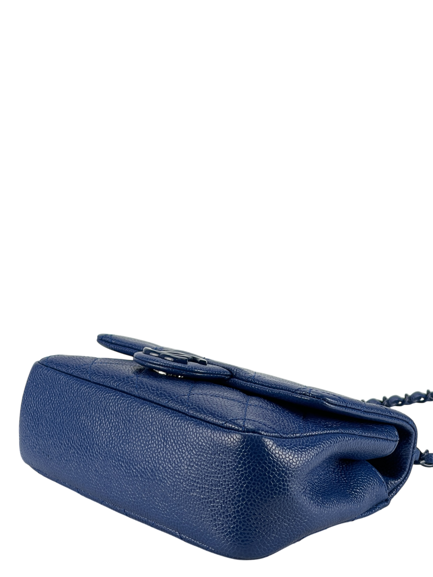 CHANEL - Blue Quilted Caviar Mini Square Incognito Shoulder Bag