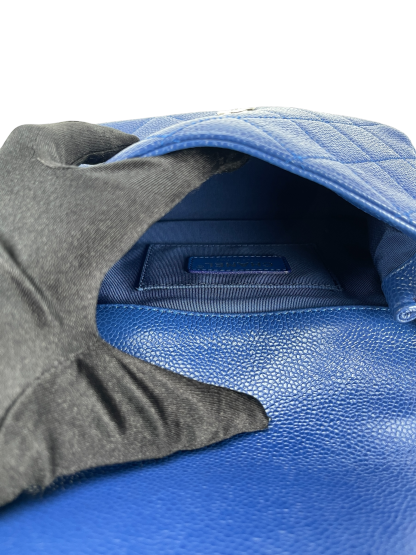 CHANEL - Blue Quilted Caviar Mini Square Incognito Shoulder Bag