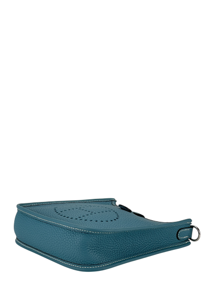 HERMES - Evelyne TPM Evelyne 16 Blue Jean Clemence Palladium Hardware