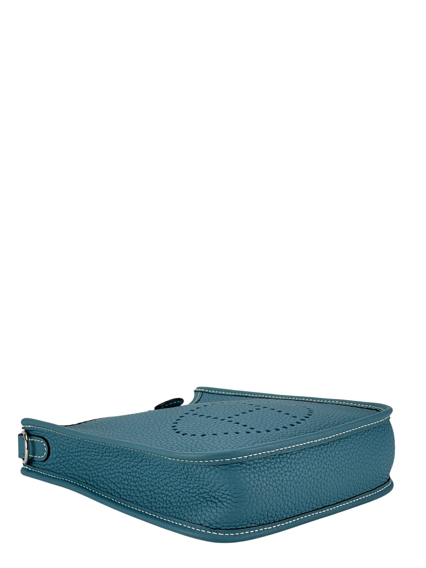 HERMES - Evelyne TPM Evelyne 16 Blue Jean Clemence Palladium Hardware
