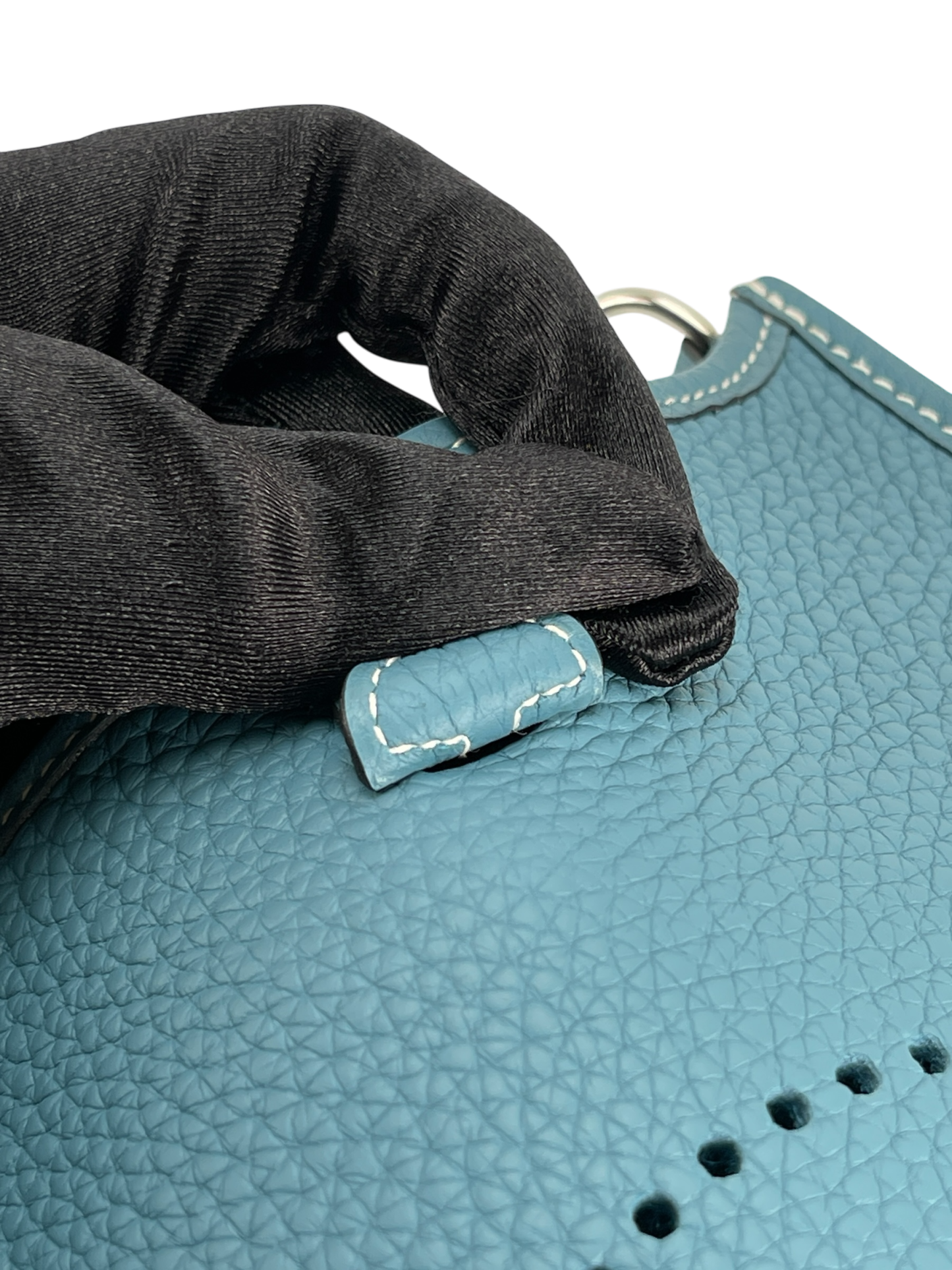 HERMES - Evelyne TPM Evelyne 16 Blue Jean Clemence Palladium Hardware