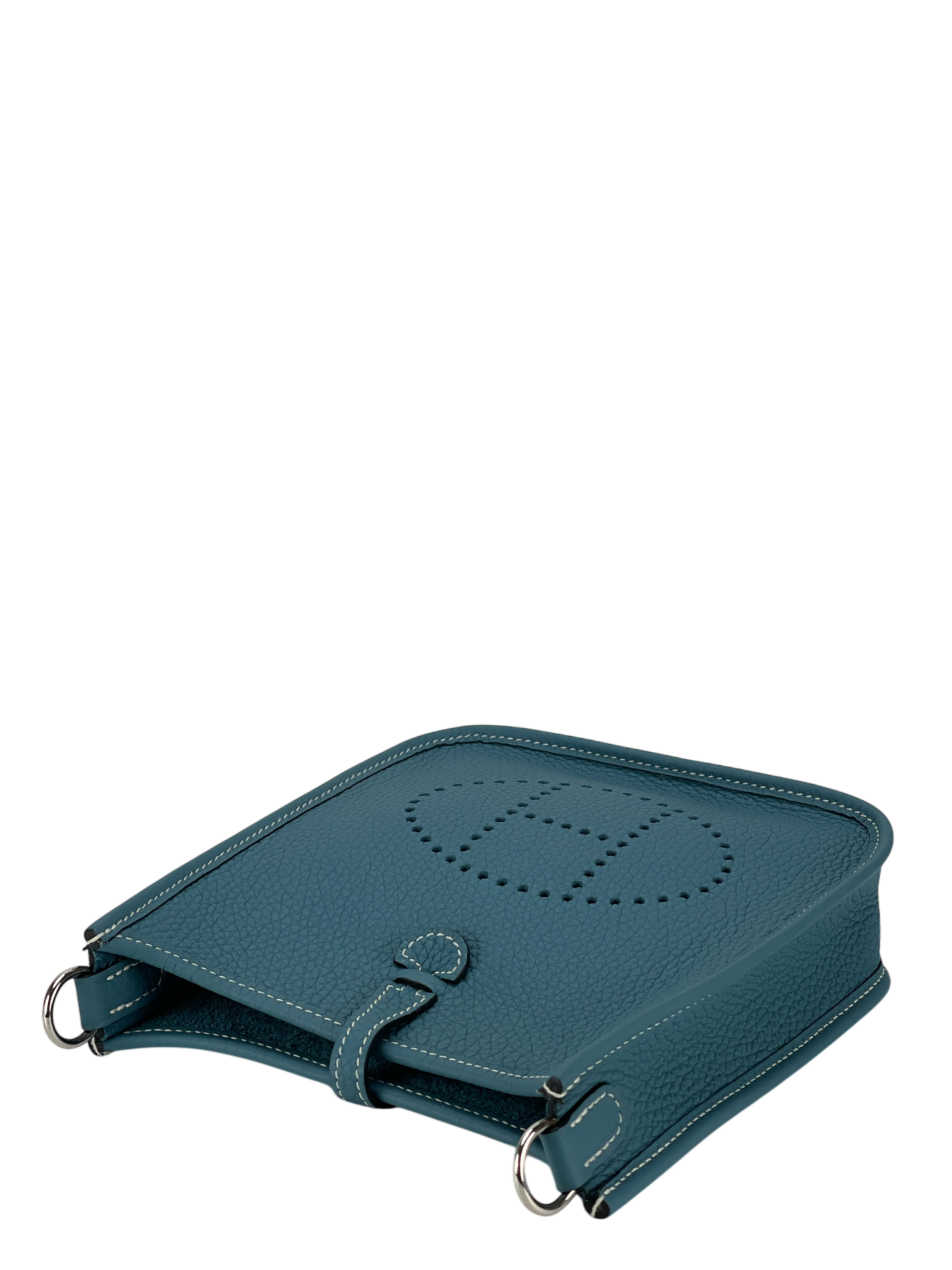 HERMES - Evelyne TPM Evelyne 16 Blue Jean Clemence Palladium Hardware