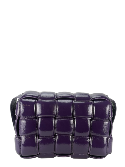 BOTTEGA VENETA - Raisin Cassette lambskin leather crossbody bag