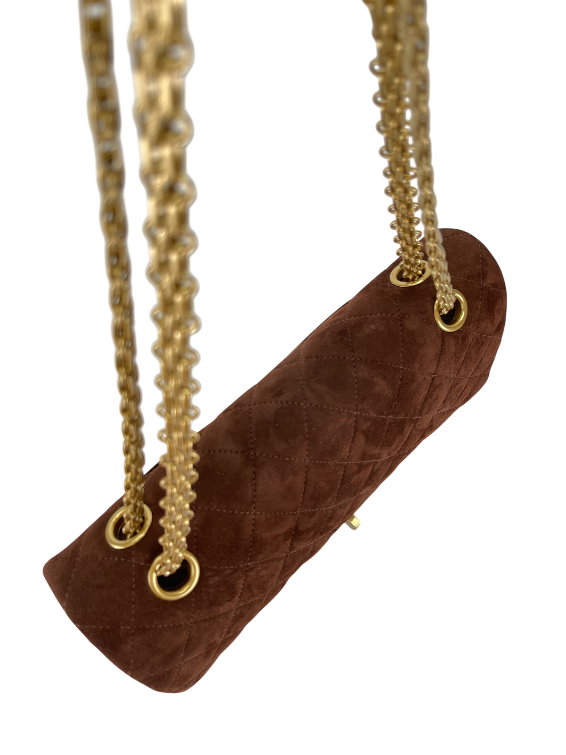 CHANEL - 2.55 Reissue 225 Flap Brown Suede Gold Hardware