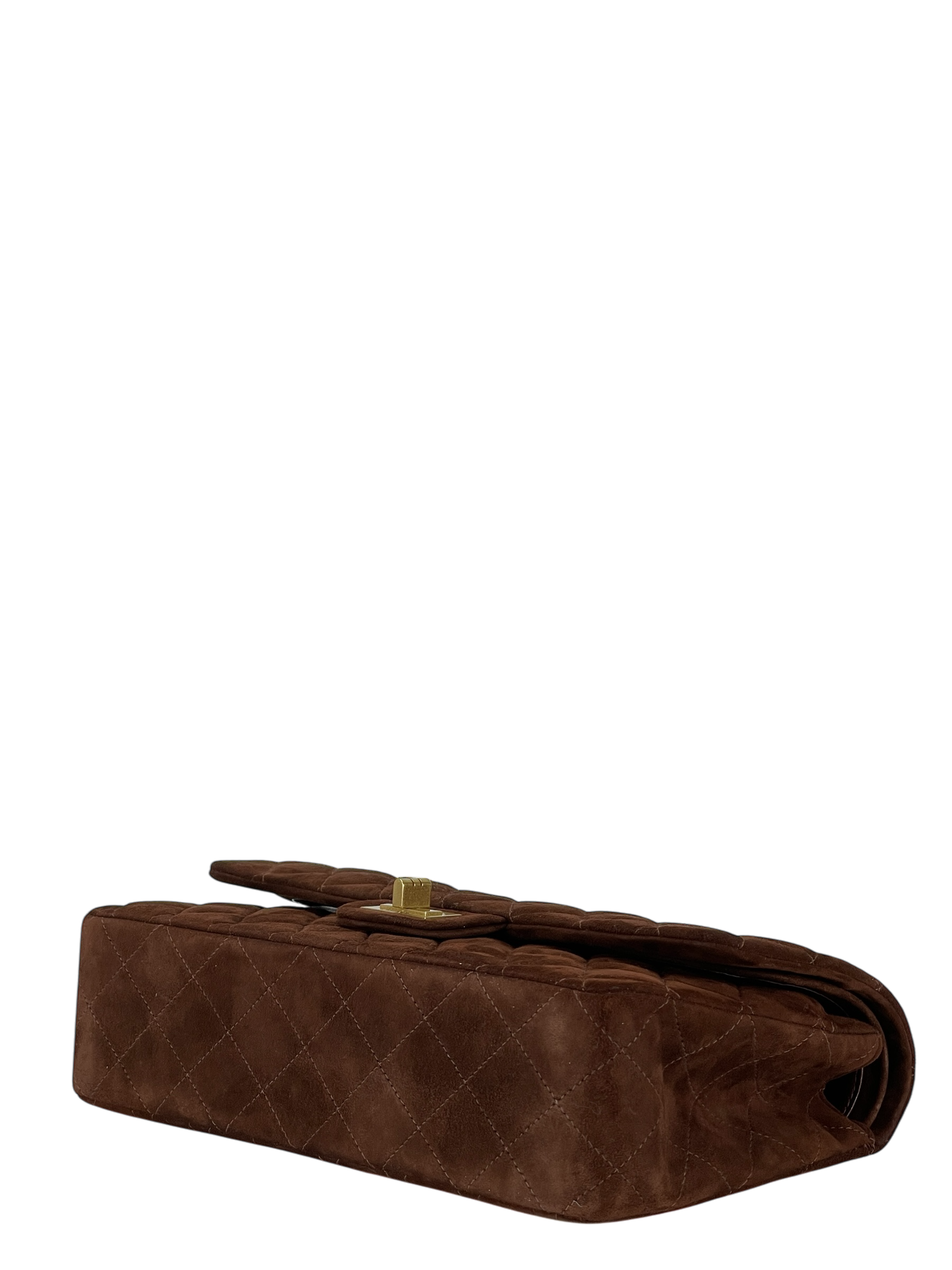 CHANEL - 2.55 Reissue 225 Flap Brown Suede Gold Hardware