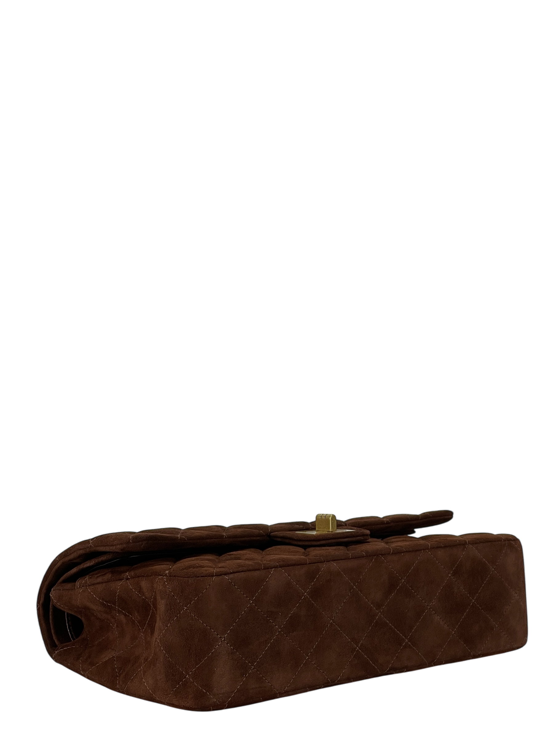 CHANEL - 2.55 Reissue 225 Flap Brown Suede Gold Hardware
