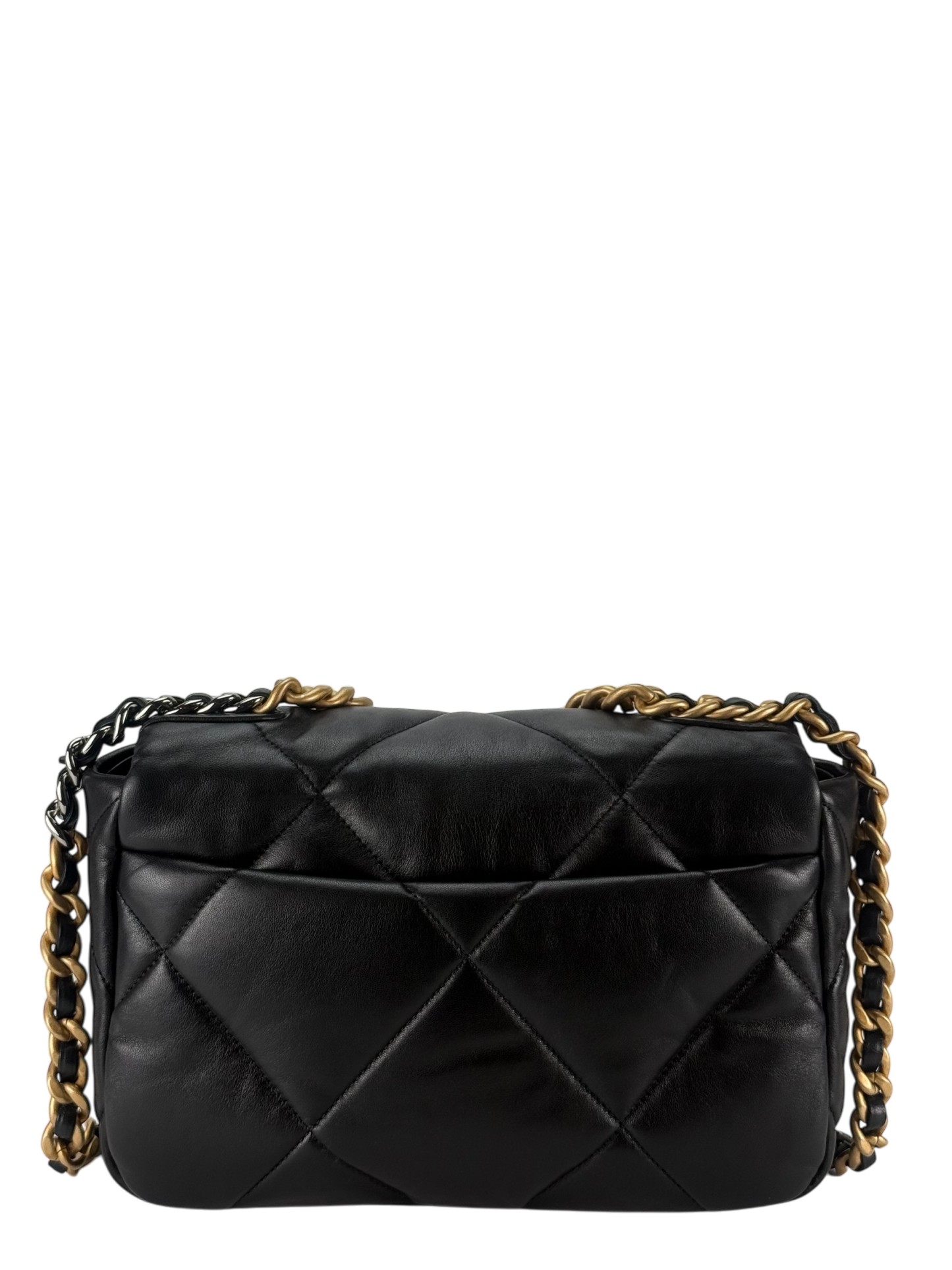CHANEL - Black Lambskin 19 Small Flap Bag