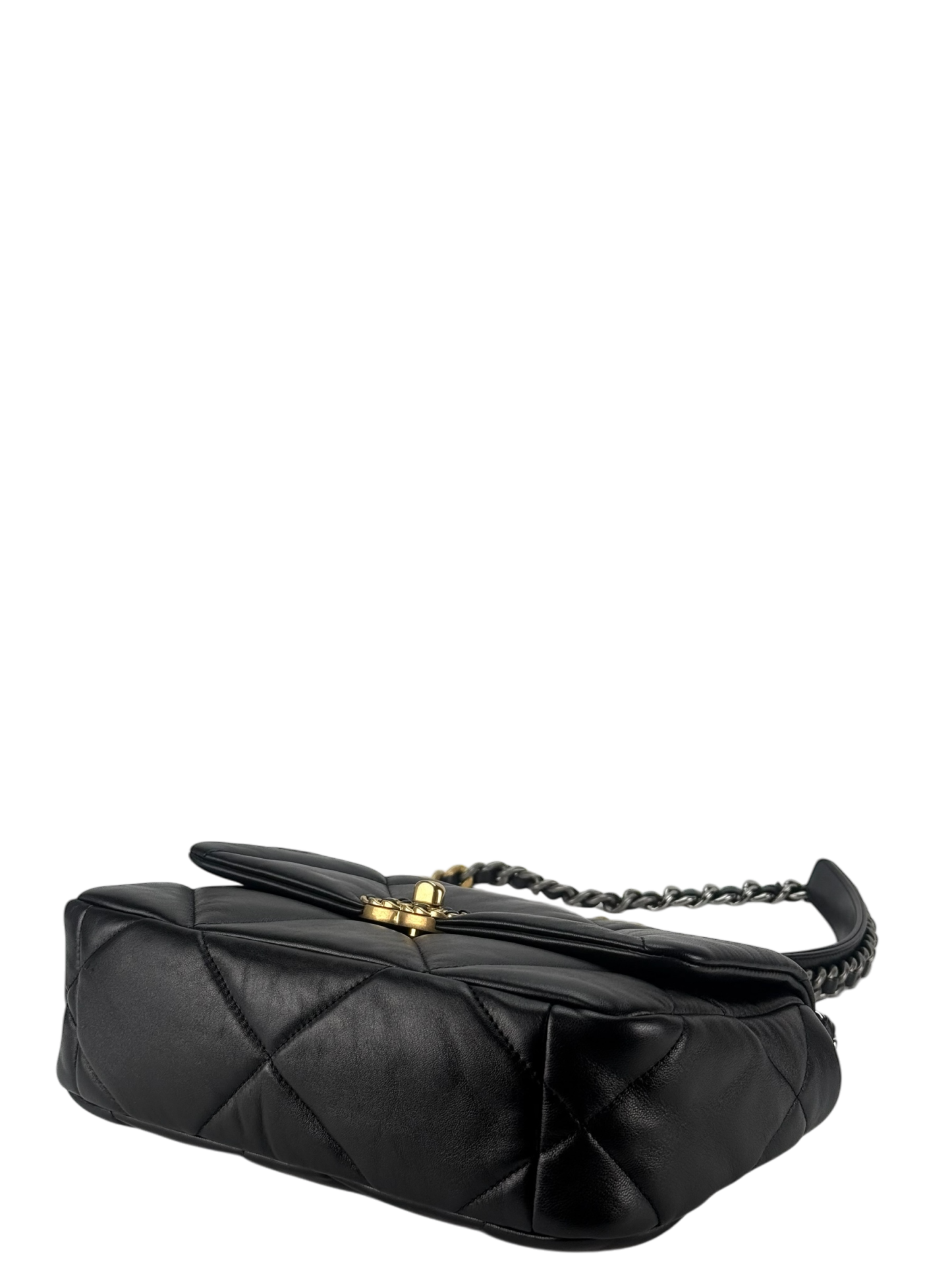 CHANEL - Black Lambskin 19 Small Flap Bag