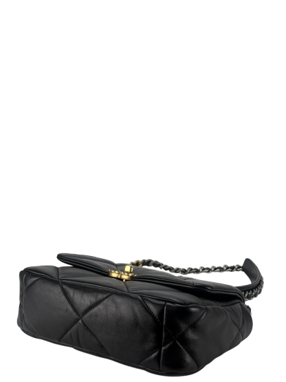 CHANEL - Black Lambskin 19 Small Flap Bag