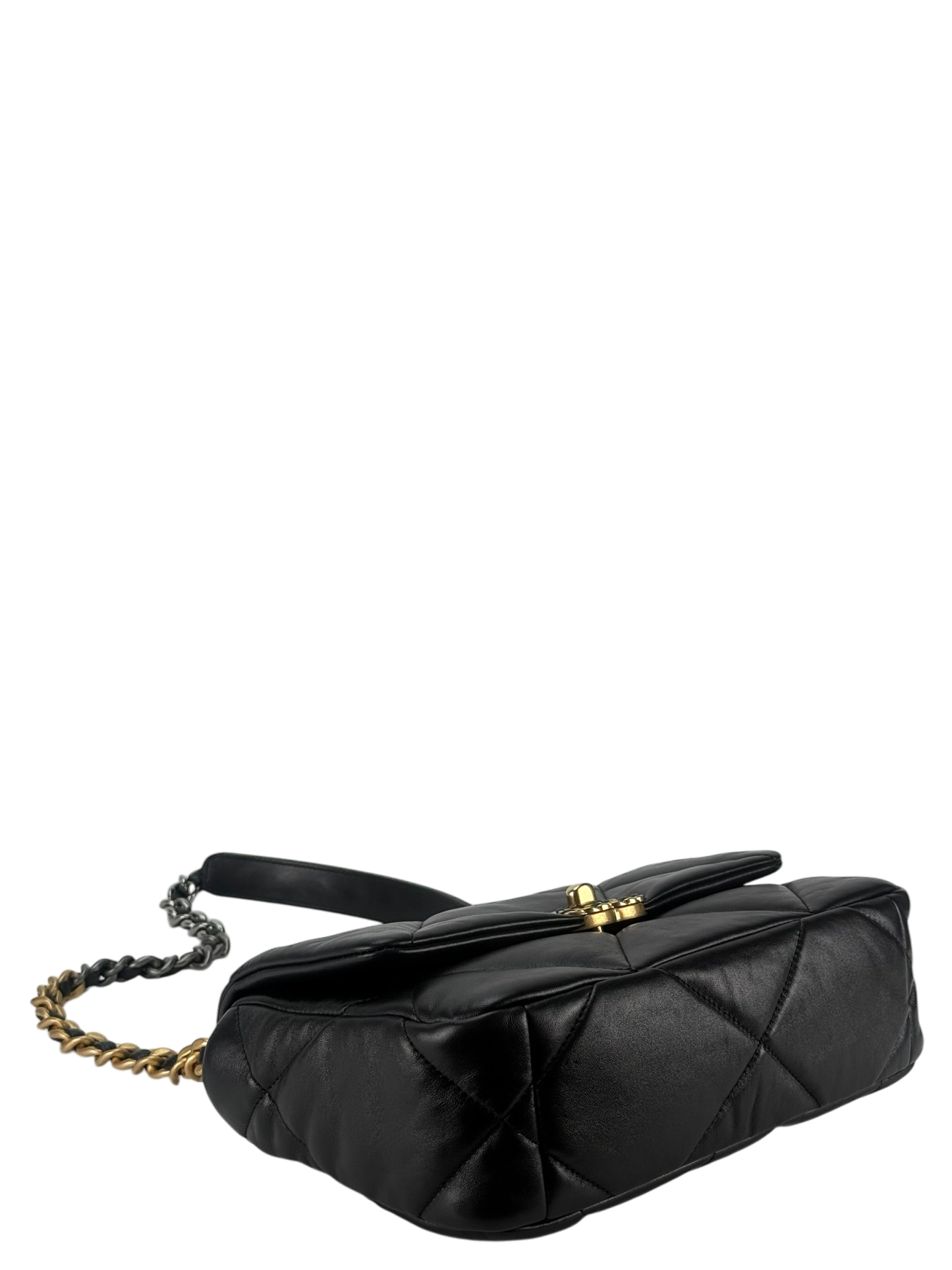 CHANEL - Black Lambskin 19 Small Flap Bag