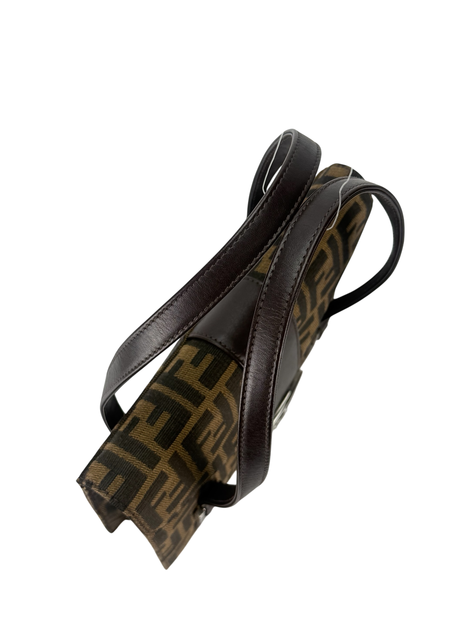 FENDI -  Brown Canvas Zucca Pattern Handbag