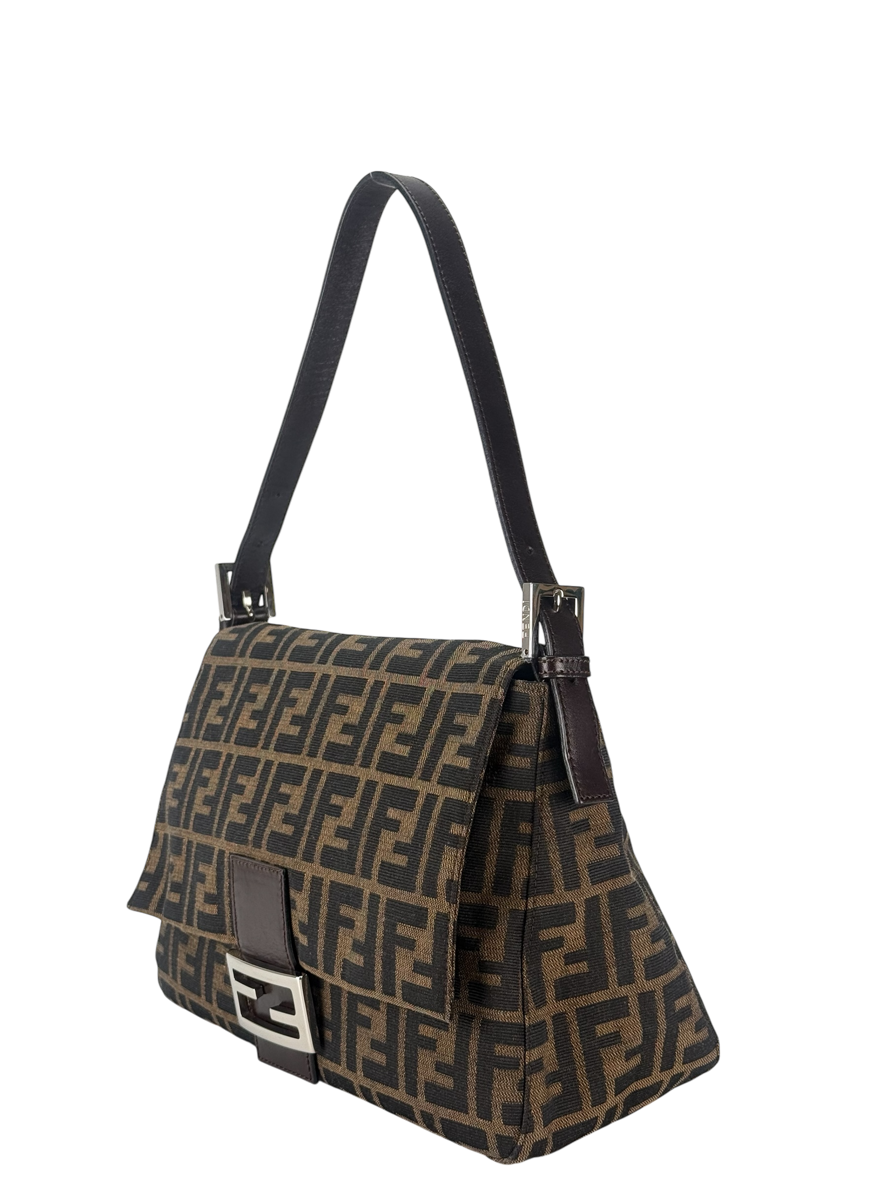 FENDI - Zucca Mamma Baguette Bag Sliver Hardware